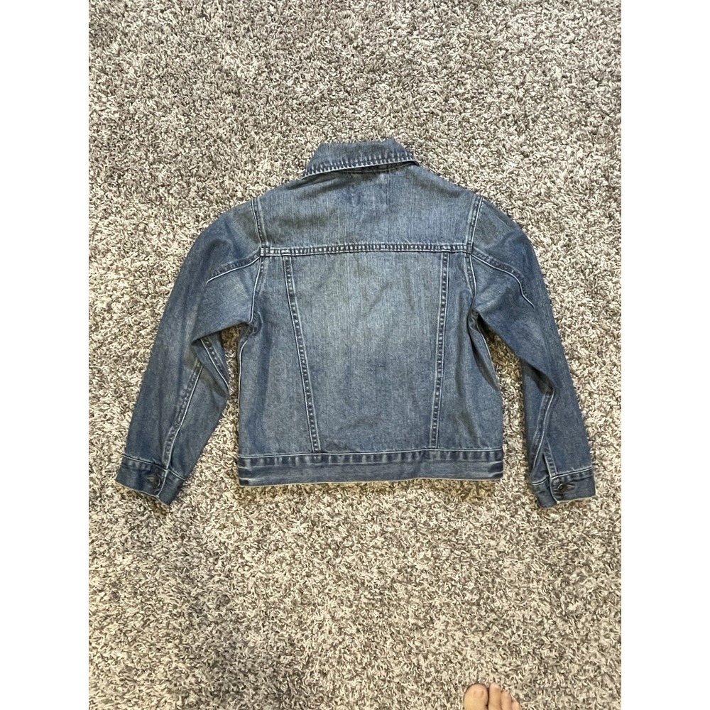 The Children's Place Unisex Kids Size 7/8 M Denim Jean Jacket Trucker Distressed - Picture 7 of 7